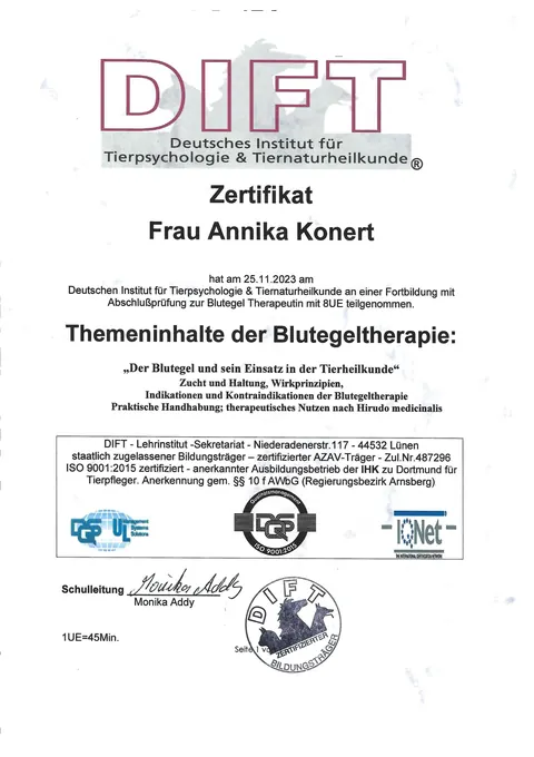 Fortbildung Blutegeltherapie