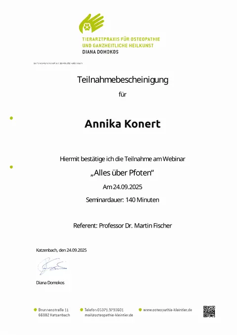 Webinar Alles über Pfoten